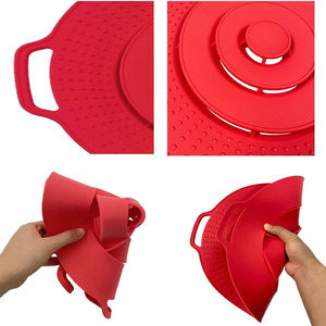 Couvercle de casserole en silicone, bouchon anti-éclaboussures pour aliments chauffés à la vapeur, protecteur d'ébullition, cuisine, cuisson, lave-vaisselle, vente en gros - Product Image 6