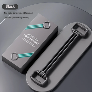 Extenseur de poitrine à 6 tubes avec bande de résistance, outil d'entraînement à domicile pour l'épaule, le dos et la poitrine, extenseur de bras élastique - Product Image 3