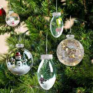 High End Custom Classic Factory Party Decoration Bola Plastico Santa Claus Transparent <b>Christmas</b> Ball Ornaments - Product Image 4