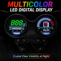 Tacómetro y Velocímetro LED Universal para Motocicleta Yamaha JYM125 YBR125 LC135, Conjunto de Instrumentos Digitales Modificados para el Tablero