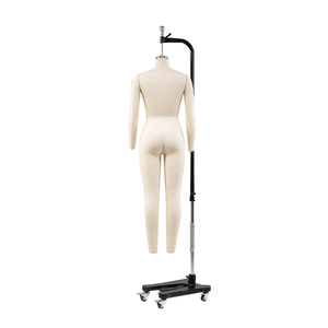 Maniquí ajustable de cuerpo completo <span class=keywords><strong>para</strong></span> mujer, soporte <span class=keywords><strong>para</strong></span> costurera, maniquí de hombro elástico, exhibición <span class=keywords><strong>para</strong></span> coser ropa de mujer, espuma - Product Image 3