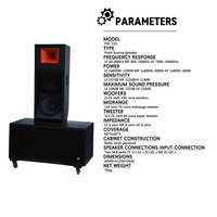 Système de sonorisation passif DJ avec enceinte à source ponctuelle double 15 pouces et double caisson de basses 18 pouces pour événements religieux