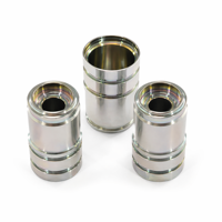 Manchon de raccord rapide hydraulique en acier usiné CNC de précision sur mesure, plaqué zinc, pour machines industrielles