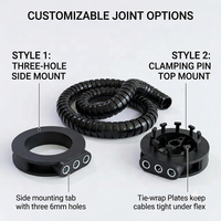 Cadena Portacables Yodel de 37 mm de Diámetro con Apertura Lateral para Brazos Robóticos, Movimiento 3D Multieje