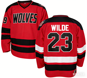 Camiseta de Hockey Bordada con el Número 00, Estilo Vintage Inspirado en Películas, Color Blanco, para Hombre - Product Image 3