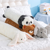 Weiches, langes Tierfigur-Körperkissen, Plüsch-Kuschelkissen, PP-Baumwollfüllung, Schlafkissen für Erwachsene, Kinder, Zuhause, Bett