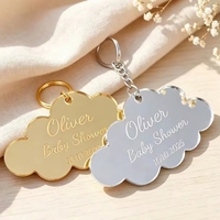 Étiquettes personnalisées en acrylique en forme de nuage pour mariages et anniversaires, étiquettes cadeaux durables et imperméables pour baptêmes de bébé et décorations de la fête des mères