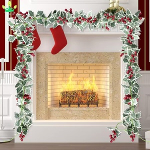 <span class=keywords><strong>Guirlande</strong></span> <span class=keywords><strong>de</strong></span> Noël artificielle <span class=keywords><strong>de</strong></span> baies rouges avec des feuilles blanches <span class=keywords><strong>guirlande</strong></span> <span class=keywords><strong>de</strong></span> vigne suspendue vacances d'hiver <span class=keywords><strong>de</strong></span> Noël nouvel an décor <span class=keywords><strong>de</strong></span> cadre <span class=keywords><strong>de</strong></span> <span class=keywords><strong>cheminée</strong></span> - Product Image 5
