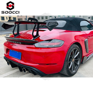 PP Chất Liệu Cập Nhật Spydes Khung Kit Đối Với Porsche 718 Cayman Boxster 982 Phía Trước Scoop Bumper Lip Cánh Hoa Phía Sau Khuếch Tán Spoiler - Product Image 6