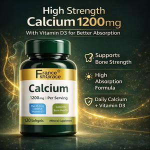 Fabricante de Suplementos Nutracéuticos de Calcio con Vitamina D3 Sin Gluten para el Soporte Óseo 1200 mg 120 Cápsulas Blandas - Product Image 2