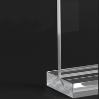 Support de menu de table en acrylique transparent A3/A4/A5/A6, support d'affichage en acrylique, support de table en acrylique en forme de T, publicité transparente