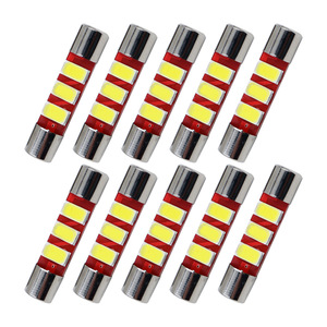 Car <b>vanity</b> mirror <b>light</b> T6 3SMD 5730 29mm flat top double tip B6 roof <b>light</b> fuse <b>light</b> - Product Image 1