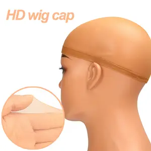2023 New OEM Custom Package HD Wig Stocking Transparent Invisible Super Strong Stretchy Ultra Thin Sheer Stocking HD Wig