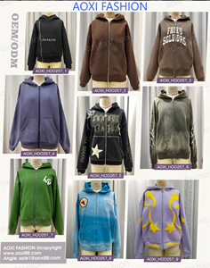 هودي قصير مخصص بسحاب وطباعة DTG مع أحجار الراين بأسلوب Y2K من مصنع الملابس ذات العلامات التجارية - Product Image 4