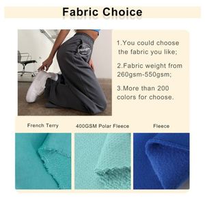 OEM Casual French Terry mujeres sueltas de gran tamaño pantalones de chándal de pierna recta señoras Jogger pantalones holgados de pierna ancha pantalones de chándal - Product Image 3