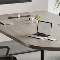 Table de conférence modulaire carrée extensible moderne en MDF avec combinaison de chaises, 12 places, pour petites salles de conférence et hôtels