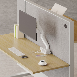 Omni liên kết bàn <span class=keywords><strong>cubicle</strong></span> hệ thống với chiều cao có thể điều chỉnh bàn riêng tư Panels và chia sẻ không gian làm việc cấu hình cho văn phòng - Product Image 6