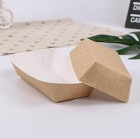 Plateau en papier kraft 100 pk, pour aliments, rapide, boîte à emporter