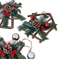 Décorations de Noël suspendues Édition Économique Style Européen Accessoires pour Arbre de Noël Étoile Maison Boule de Pin Branche