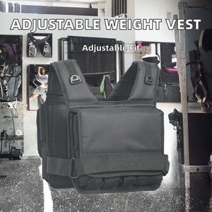 Custom Adjustable Weighted <b>Vest</b> Fitness Training Waist Belt with Padded Shoulder Straps Removable <b>Weight</b> Blocks for <b>Running</b> - Product Image 2
