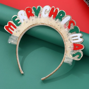 Fasce per Capelli per Bambine con Lettere Colorate e Frutta Cartoon, Design in Pizzo, Marca JF, per Feste di Natale e Compleanno - Product Image 2