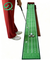 Tapis d'entraînement de golf exclusif transfrontalier pour putting, en fibre de polyester, pour entraînement intérieur, ensemble d'accessoires de fairway TG05*3