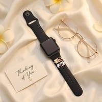 Breloque personnalisée pour bracelet de montre connectée avec photo, accessoire de bracelet de montre en acier inoxydable, cadeau commémoratif pour femmes et hommes