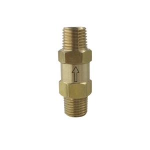Válvula de Retención Unidireccional de Latón para Aire y Agua, Válvula Anti-Retorno de 1000 PSI, Conexión Macho x Macho - Product Image 1