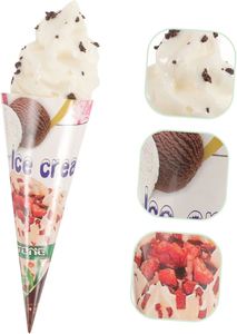 Factory Custom Food Grade Single Wall Disposable Paper Cone Sleeves Ice <b>Cream</b> <b>Wraps</b> High Quality 18-22 Degree - Product Image 3