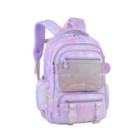 Sac à dos d'école primaire arc-en-ciel pour filles, de la 1ère à la 3ème année, léger, en Oxford, logo personnalisé, MOQ 200