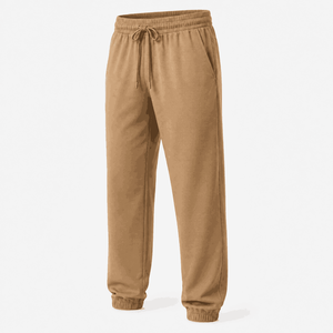 Pantalones deportivos de lana de color liso para mujer, con cordón en la cintura y bolsillos, para uso informal, estilo otoñal, corte regular, longitud completa - Product Image 1