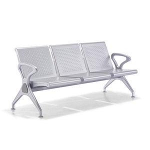Sillas de espera Yu Min de 4 plazas, color plateado brillante, con pasamanos, para hospitales al aire libre y otros usos. - Product Image 5