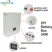Batterie modulaire extensible Winfinova JK BMS à 16 cellules, 5 kWh, 51,2 V, 100 Ah, boîtier métallique prismatique, écran LCD, rack de batterie, 5 kg, Chine, indice de protection IP20