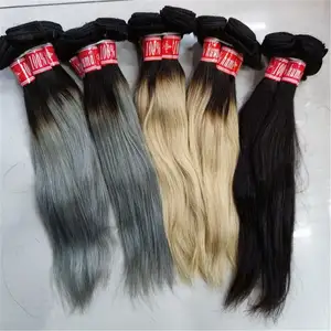 Letsfly廉价免费送货14 18英寸50克黑色女孩头发9A生雷米头发颜色直束编织发束