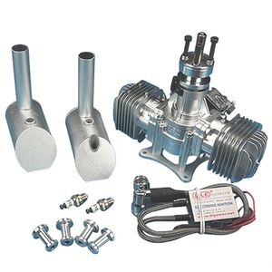 Brand DLE60 60CC <b>Gasoline</b> Twin Cylinder Gas Engine 2-stroke RC Airplane Hot Sell Fixed Wing Model Metal Private Mold Assembled - Product Image 5