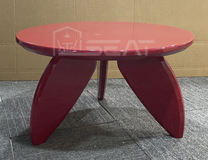 Tavolo da Pranzo in Legno Laccato di Qualità Tradizionale con Bordi Affusolati, Facile Montaggio, Design Nordico, Promozione per Uso Domestico o Alberghiero - Product Image 5