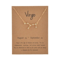 Neue Goldene Sternenhimmel 12 Sternzeichen Strass Legierung Modische Halskette - Sternzeichen-Halskette Choker Neujahr Schulanfang
