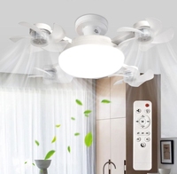 Ventilateur de plafond avec lumière 2 en 1, ampoule LED, lampe suspendue pour salon, chambre à coucher