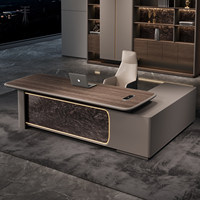 Bureaux de direction modulaires en L en bois, modernes et personnalisables, avec rangement intégré, pour PDG et managers – Mobilier de bureau tout-en-un