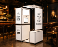 Photomaton modulaire couleur personnalisée, démontable, emballage plat, station selfie portable, montage facile, économie sur les frais de transport