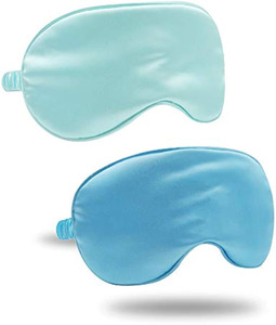 Masque pour les yeux en satin de luxe Satin doux soie nuit visière yeux couverture sangle élastique Logo voyage <span class=keywords><strong>cernes</strong></span> organiques - Product Image 1
