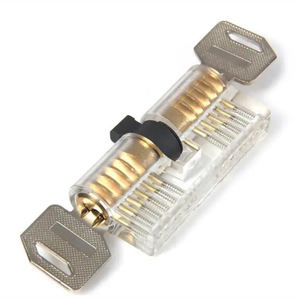 17 A Corte transparente cerradura práctica candado cerradura con roto clave eliminar Kit de gancho de Extractor de lockpicking - Product Image 6