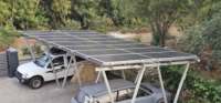 Système de montage de carport solaire de conception OEM, support au sol en aluminium, fondation en béton, installation facile pour l'installation de panneaux solaires