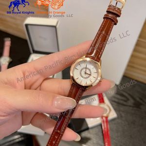 <b>Round</b> Men's Elegant Analog Quartz Watch Leather Band Moon Phase Latest Design Business Fashion Style Luxury OEM Box Packaging - Product Image 3