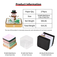 Bloc-notes 3D Calendrier 2027 Bonhomme de neige de Noël, bloc de notes à feuilles détachables découpées au laser avec boîte cadeau pour le dropshipping