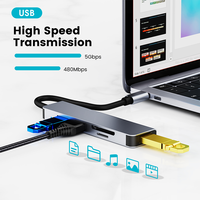 Hub USB C en gros, accessoires informatiques avec ports USB, lecteur de carte SD TF, adaptateur de hub USB