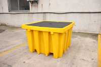 100% Virgin LLDPE Industrial IBC Tanques Paletas de plástico de una cara con estilo europeo Tipo de entrada de 4 vías