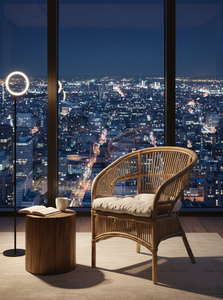 Stylish Comfortable Modular Fabiano Bamboo <b>Chair</b> Seating for Living Room <b>Bedroom</b> Dining Outdoor Spaces Handcrafted Natural - Product Image 4