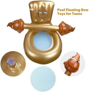 Nouvelles idées personnalisées : Chaise flottante gonflable en forme de toilettes pour deux personnes, idéale pour les jeux aquatiques en piscine ou en extérieur/intérieur. - Product Image 2