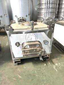 <span class=keywords><strong>Cuve</strong></span> de fermentation de vin rouge IBC 500L/1000L/1500L avec chemise de refroidissement à fossettes latérales, équipement de fermentation pour cave à vin - Product Image 4